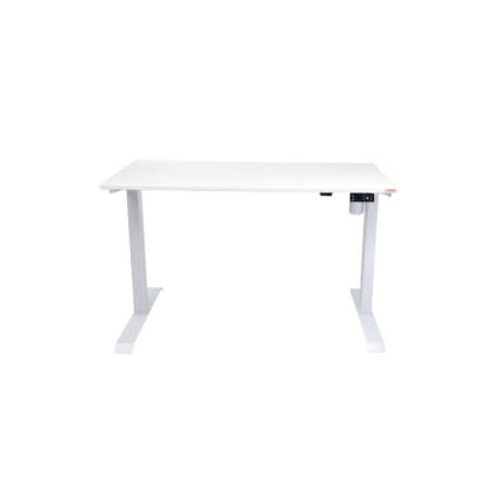 โต๊ะปรับระดับไฟฟ้า หน้าไม้ MDF เคลือบไฮกลอส มอเตอร์ 2 ระดับ LEECO GT-612-SM-BLUE ขาว_0